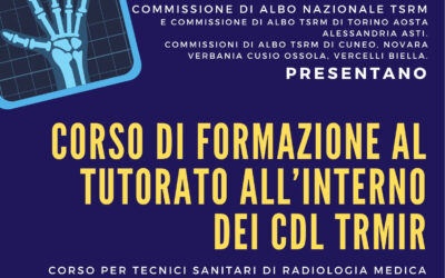 Iscrizione Corso Tutor CDL TRMIR per TSRM – Torino 3 dicembre 2022 – via Rosmini 4a, Aula Magna