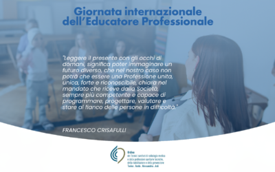 Giornata Internazionale dell’Educatore Professionale